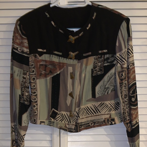 melrose petites Tops - Melrose petites vintage Artistic Button down shirt